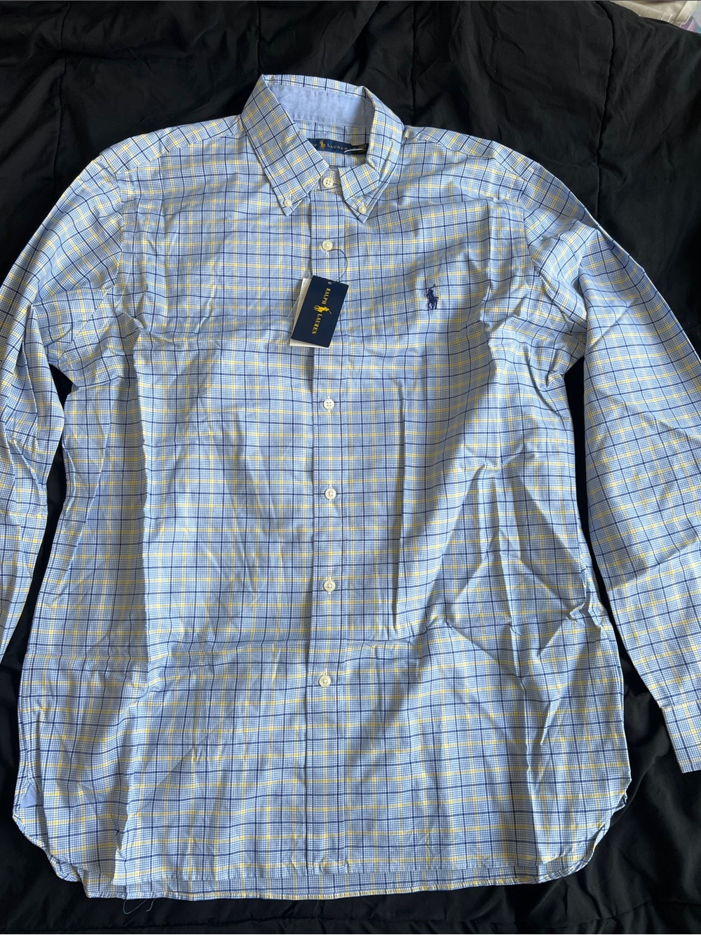 Ralph Lauren Light Blue & Yellow Plaid Button-Down Shirt - Men